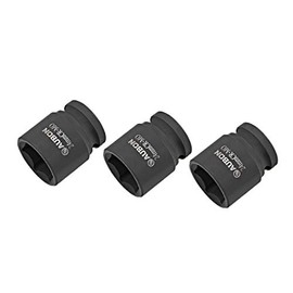 uxcell 3 Pcs 1/2-Inch Drive by 24mm Shallow Impact Socket, Cr-Mo Alloy Steel, 6-Point, Metric