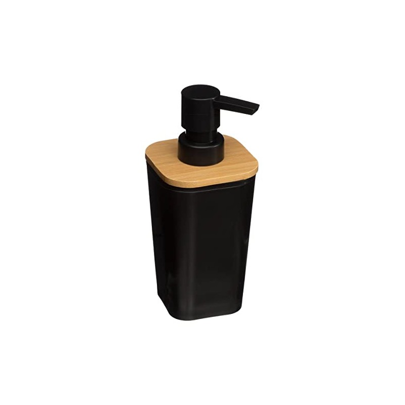 Naturéo Soap Dispenser 200 ml Black Polystyrene and Bamboo Dimensions