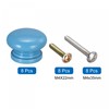 sourcing map Round Wood Knobs, 8pcs 33x23mm Pull Handles for