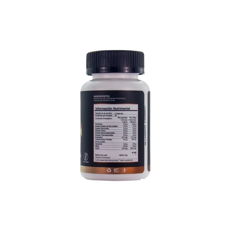 A4h Hongo Melena De León 60 Capsulas 500mg Concentración