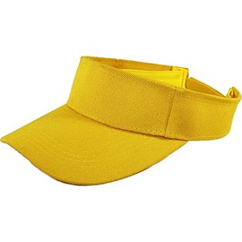 Maxxilano Men Women Plain Sun Visor OSFM Adjustable Sports Outdoor (Yellow)