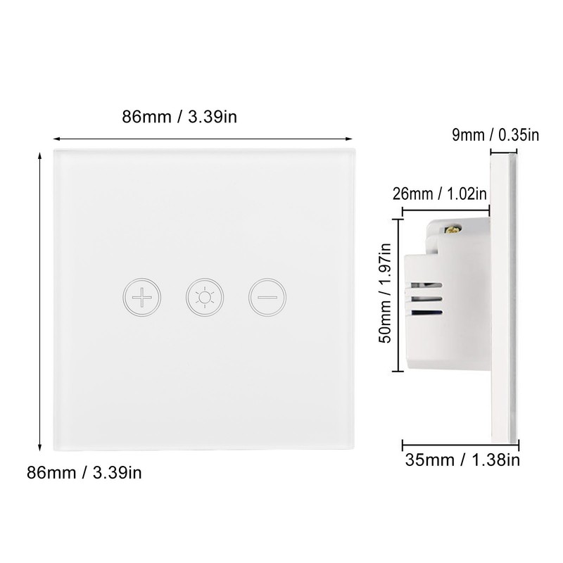 Smart Dimming Touch Switch Bluetooth APP Remote Voice Control WIFI