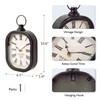 NIKKY HOME Small Retro Black Wall Clock, Silent Battery Operated