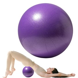 Pilates Ball, Gym Ball, Soft Pilates Ball, Small Anti Burst Exercise Ball, Exercise Swiss Ball, Mini Barre Ball for Yoga, Pilates, Balance, Physical Therapy, Stretching and Core Fitness(25CM) (purple)