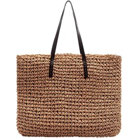 Generisch Cesta Women's Beach Bag with Zip, coffee
