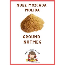 De Luna Brand Nuez Mozcada Molida - Ground Nutmeg -Various Sizes .5oz -16oz - .16 oz