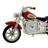 Miniature Red Indian Style Motorbike Novelty Collectors Clock - 9497Red