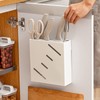 Wall Mounted Knife Holder Kitchen Stainless Steel Multifunctional Storage Rack