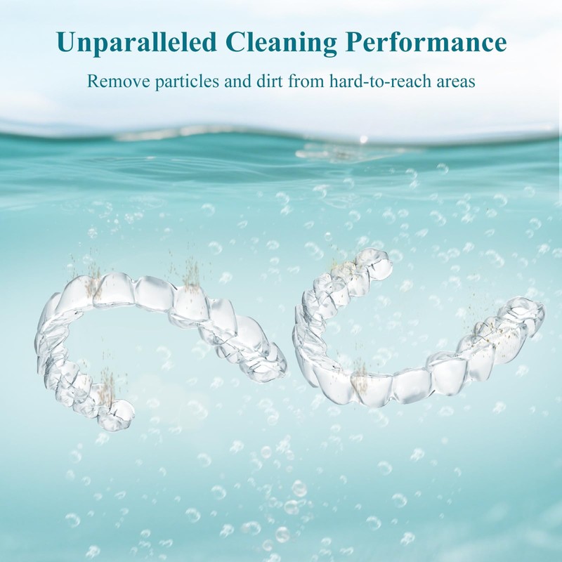 Minthouz Ultrasonic Retainer Cleaner Machine, Dental Pod for Denture, Mouth