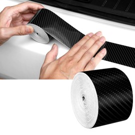 AUSZUOI Universal Door Edge Guard Sill Protector, Car Crash Strip for Car Door Edge/Front and Rear Bumpers/5D Carbon Fiber Sill Sticker Protector , Fits Most Cars (2" x 33 ft)