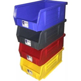 EXHIBIDORES Y ESTANTERIA RIV Gaveta De Plástico Apilable #3,  Paquete Con 3 Pzas