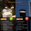 Solar Post Cap Lights 2 Pack, Deck Lights Solar Powered