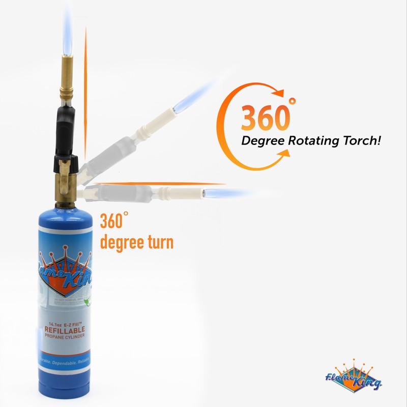 Flame King YSNAX1-024CGA High Intensity Propane Torch Head with Piezo