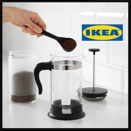 IKEA UPPHETTA  34oz French press coffee maker, glass, stainless steel, NEW