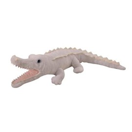 The Petting Zoo White Alligator & Blue Eyes Stuffed Animal Plushie, Gifts for Kids, Wild Onez Zoo Animals, Alligator Plush Toy 34 Inches