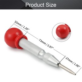 Utoolmart Automatic Center Hole Punch Spring Loaded Adjustable Impact Hand Tool for Metal Wood Plastic, Cr-V Steel with Brass Case