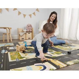 Regalo Play Mat, Foldable & Reversible, Waterproof, Bonus Kit, Includes Travel Case with Carry Strap , blue , X-Large (Pack of 1)