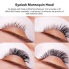 3PCS Eyelash Mannequin Head Removable Replaced Eyelids Eyelash Practice Head