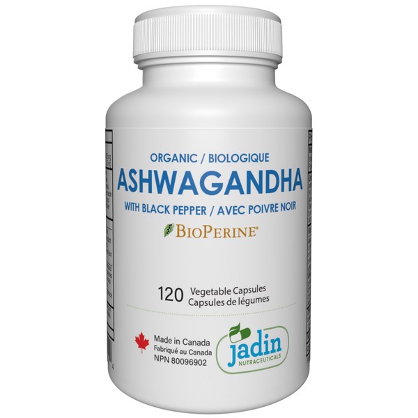 Organic ASHWAGANDHA + BLACK PEPPER (Bioperine) for Enhanced Absorption -