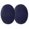 -2 Sew-on Large Natural Suede Leather Elbow Patches Size 4.75