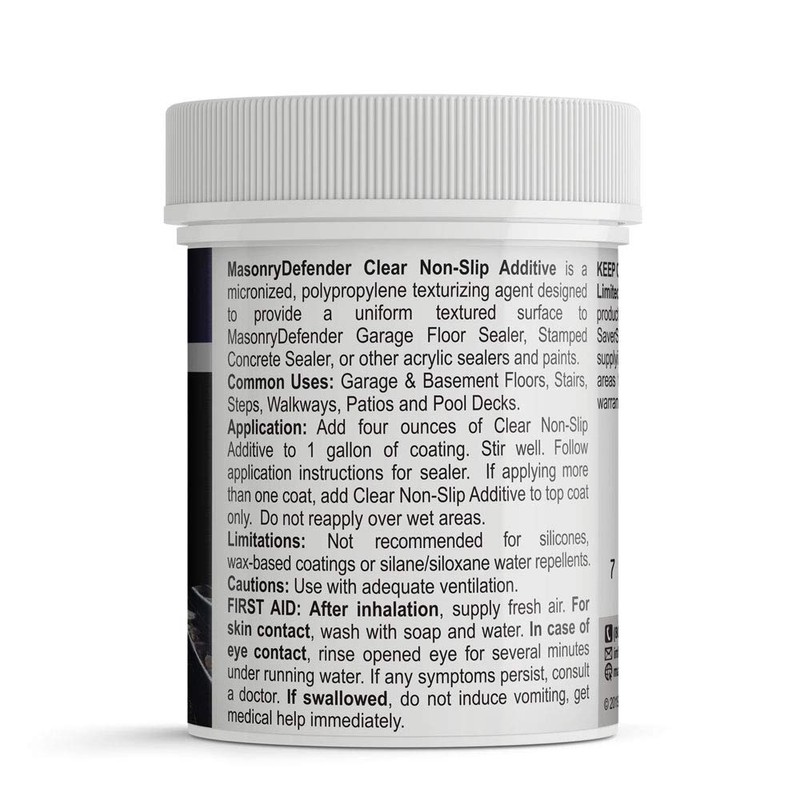 MasonryDefender Paint Additive Fine Grit 300595 - Non Slip, Clear,