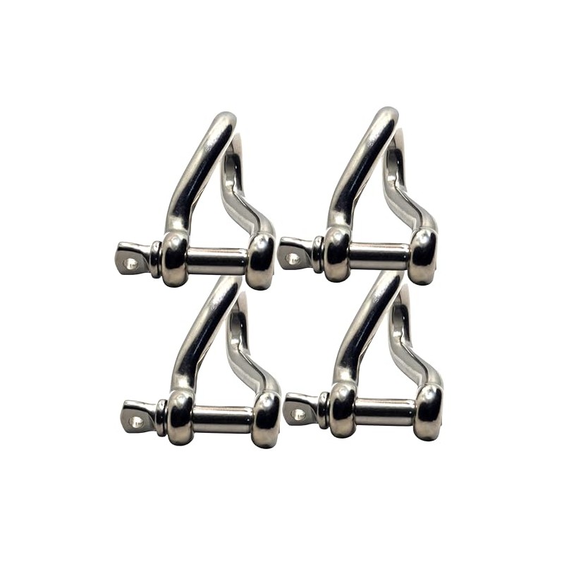 5mm Twisted Shackle A4 316 Marine Grade Stainless – Pack