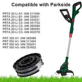 6 pieces replacement thread spools for Lidl Parkside, nylon thread replacement spool for Lidl Parkside trimmer grass trimmer PRT 550 A1, PRT 550 A2, PRT 550 A3, PRT 550 A5, PRTA 20-Li B2, PRTA 20-Li