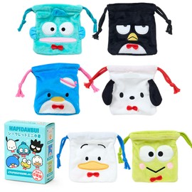 Sanrio 319783 Secret Mini Drawstring Bag (Hankyodon and Sayuri Ukiuku Life), Small Items, Polyester