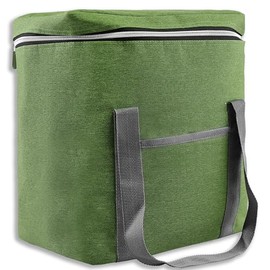 Cool Bag with Shoulder Goods, Thermal Bag, Picnic Bag, Foldable Cool Bag, Insulated Bag for Drinks, Size 29 x 20 x 34 cm (L x W x H), Green
