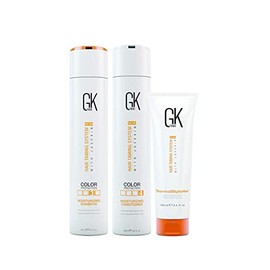 GK HAIR Global Keratin Moisturizing Shampoo & Conditioner 300ml Duo - ThermalStyleHer 100ml/3.4oz Heat Styling Protection Anti Frizz Hair
