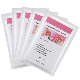 Mascarilla Exfoliante de Pies y Talones Agrietados de 5 Piezas, Máscara Hidratante para Eliminar ExfoliacióN de Piel Muerta del Callo, Reparación del Talón áspero Para Hombres y Mujeres