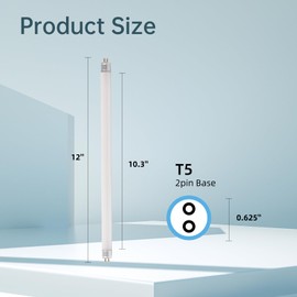 uvcoolplunge 4 Pcs 8W 12 Inch T5 Replacement UV Bulb F8T5/BL UVA 365nm Fluorescent Light Bulbs Compatible with Bell and Howell Monster Bug Zapper and Faicuk WS108 Mosquito Fly Light Trap (8W BZL-4P)