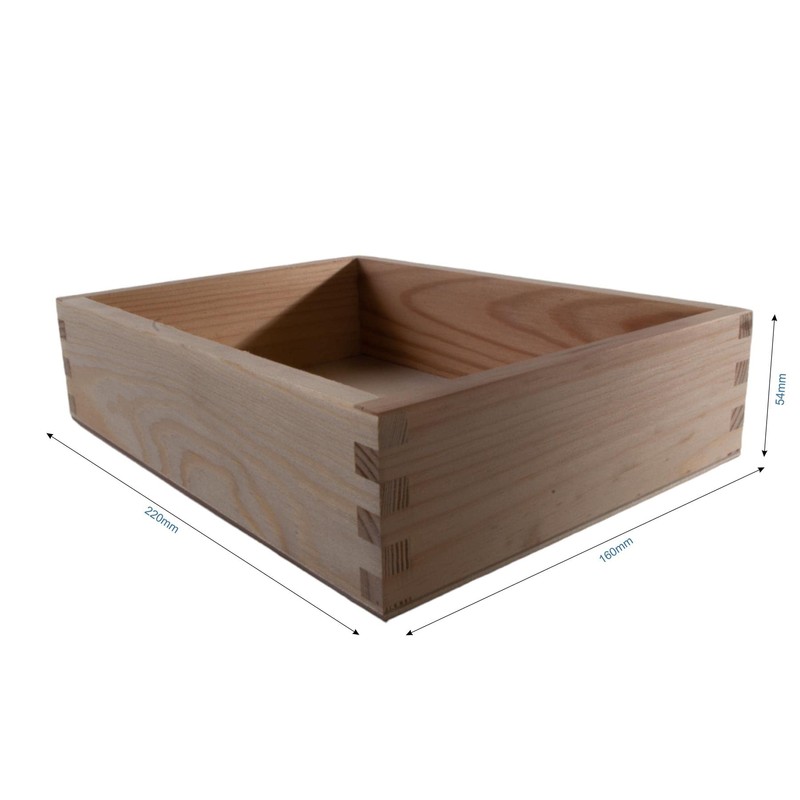 Rectangular Wooden Open Display Presentation Box | 22 x 16