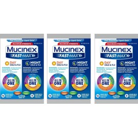Mucinex Fast-Max Day/Night Cold & Flu Liquid Gels 24ct (3 Pack)