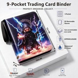 BRXVLT Trading Card Binder 9 Pocket with Shoulder Strap, 900 Pockets