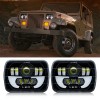 CHUSYYRAY 2PC 5x7" 7x6" LED Headlights Hi-Lo DRL For Toyota