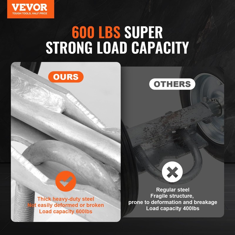 VEVOR Sliding Gate Kit, 6” Rolling Gate Hardware Kit, Universal