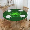 Fiokroo St. Patrick's Day Tablecloth with Elastic Edge, Round Table