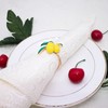 Tropical Yellow Lemon Napkin Rings Set of 4,Wedding Napkin Holder