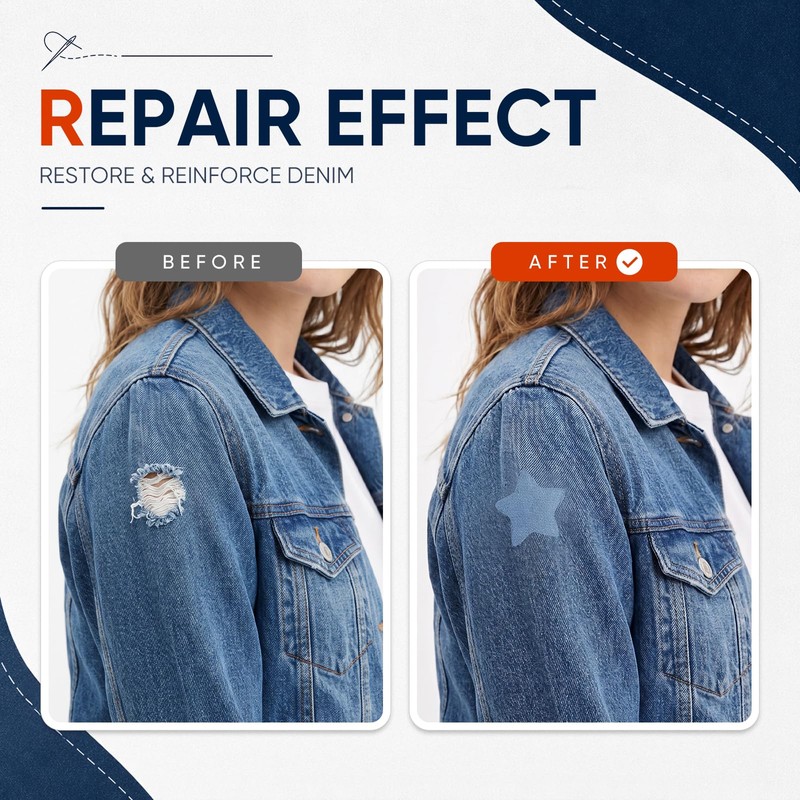 Iron on Patches for Jeans, 20pcs Denim Patches for Inside