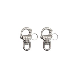 Swivel Shackle, 2PCS 70mm Stainless Steel Quick Release Snap Shackle, Heavy Duty Swivel Eye Snap Shackle Rustproof Marine Swivel Shackle for Sailboat Spinnaker Halyard…