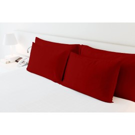 Cotton Delight Queen Pillow Cases Set of 4 Tango Red 100% Cotton Blend Premium Tango Red Cotton Pillowcases, Queen Pillowcase 20 x 30 inch, Soft & Silky Sateen Weave Bed Pillow Covers