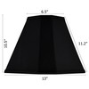 GO&SO Bell Lamp Shades Set of 2 Black Scalloped Lamp