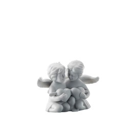 Angel Small White Matt Angel Couple with Heart