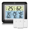 Urageuxy Wireless Thermometer with 3 Outdoor Sensors, Digital Thermometer Indoor