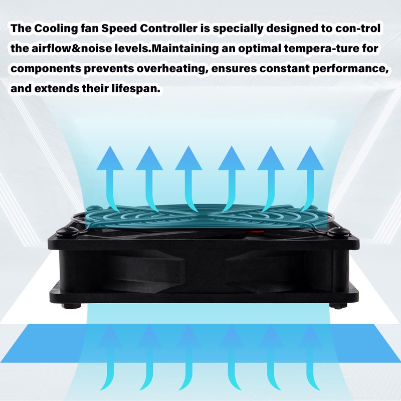 GeeekPi 120mm USB PC Fan 5V with L/M/H 3-Degree Speed