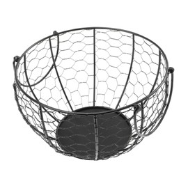 ABOOFAN Rustic Iron Storage Basket for Eggs and Fruit Sturdy Mesh Organizer for Kitchen Desktop Decoration Multipurpose Household Storage for Bread Toiletries and Wedding Display