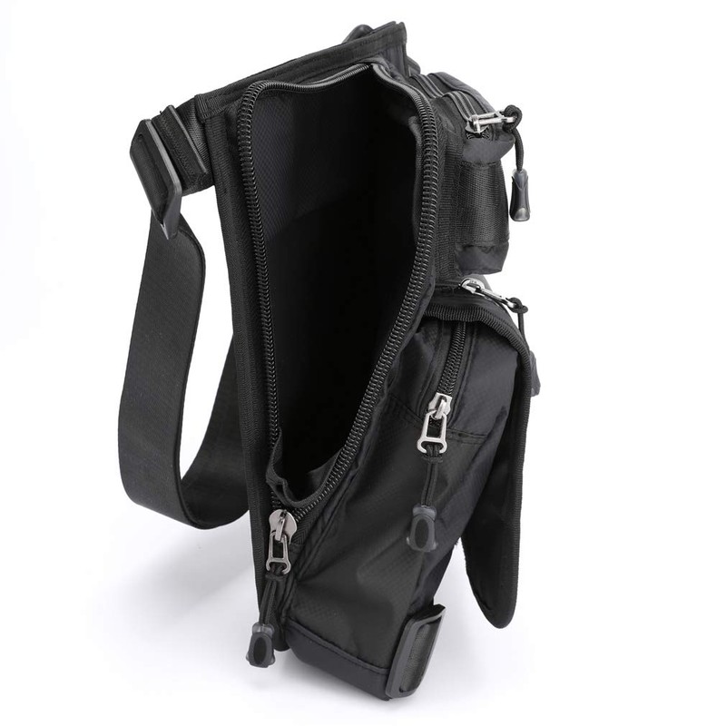 Drop Leg Bag Riñonera de Nailon Impermeable para Hombre, Multibolsillos,
