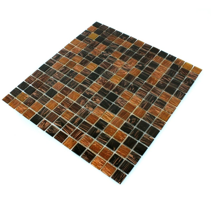 Goldstar Glass Mosaic Tiles Brown Mix