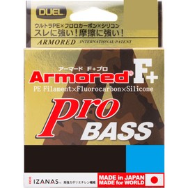 Duel Line: ARMORED F+ Pro BASS, 328.4 ft (100 m) 1.0, Silver x High Visibility Orange Marking